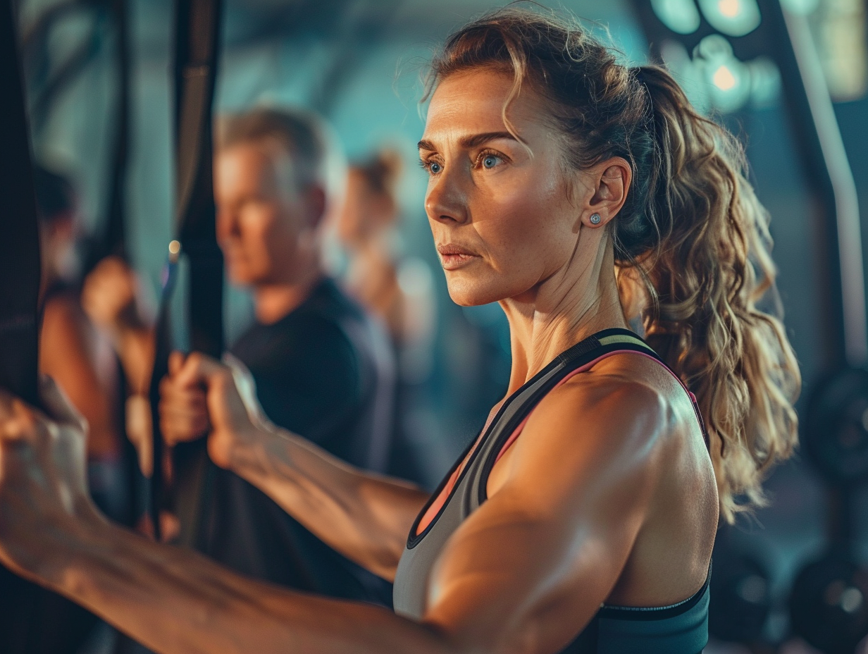 Активні люди різного віку займаються фітнесом